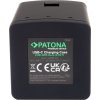 PATONA nabíječka pro digitální kameru Triple GoPro Hero 9/Hero 10/Hero 11/Hero 12/ 3x baterie 1730mAh Enduro