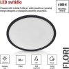 LED přisazené svítidlo FLORI kruhové, černé, 18W, neutrální bílá