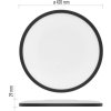 LED přisazené svítidlo FLORI kruhové, černé, 22W, neutrální bílá
