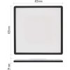 LED přisazené svítidlo FLORI čtvercové, černé, 22W, neutrální bílá