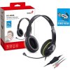 GENIUS headset HS-400A, 2x 3,5 jack, redukce na single jack