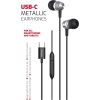 Swissten usb-c sluchátka metallic černá