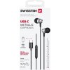 Swissten usb-c sluchátka metallic černá