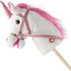 Hobby horse unicorn se zvukem a kolečky Nia Baby Mix white