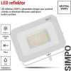 LED reflektor SIMPO 30W, bílý, IP65, 3000 lm, neutrální bílá