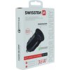 Swissten cl adaptér power delivery usb-c + quick charge 3.0 36w metal černý