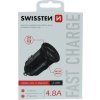 Swissten cl adaptér 2x usb 4,8a metal černý