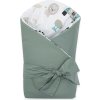 Oboustranná dětská zavinovačka New Baby Safari II 80x80 cm mint