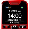 EVOLVEO EasyPhone, mobilní telefon pro seniory s nabíjecím stojánkem, červená