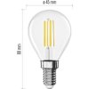 LED žárovka Filament Mini Globe  A CLASS/ E14 / 3,8 W (60 W) / 806 lm / neutrální bílá