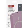 EMOS POWERBANKA WI1046, bezdrátové nabíjení 20W, 10.000mAh, LOSOSOVÁ, 1xUSB-C