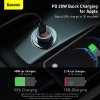 Baseus Car Charger Golden Contactor Pro Dual Quick Charger U+C Power Delivery 3.0 Quick Charge 4, SCP FCP AFC 40W Dark Gray (CCJD-0G)