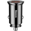 Baseus Car Charger Circular Plastic A+A Dual Quick Charge 3.0 30W Black (CCALL-YD01)