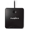 NEDIS čtečka čipových karet CRDRU2SM1BK/ Smart Card ID-1/ eObčanka/ standartní biometrické čipy/ USB 2.0/ černá