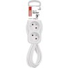 Prodlužovací kabel 3 m / 2 zásuvka / bílý / PVC / 1 mm2