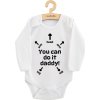 Dětské body s potiskem New Baby You can do it daddy! 62 (3-6m)