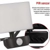 LED reflektor TAMBO se senzorem pohybu, 20 W, 2000 lm, černý