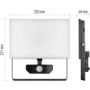 LED reflektor TAMBO se senzorem pohybu, 50 W, 5000 lm, černý