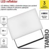 LED reflektor TAMBO, 20 W, 2000 lm, IP65, černý
