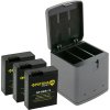 PATONA nabíječka pro digitální kameru Triple GoPro Hero 13, USB-C + 3x baterie 1950mAh Enduro