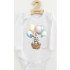 Dětské body s potiskem New Baby Králíček s balónky 74 (6-9m)