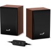 GENIUS repro SP-HF380BT/ 2.0/ Bluetooth/ 3W/ dřevěné/ barva dřevo