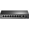 TP-Link TL-SF1009P 8x10/100 POE+ 65W,1x10/100 RJ45 nonPOE,desktop CCTV switch,kov.tělo
