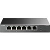 TP-link TL-SF1006P 6x10/100 (4xPOE+) 67W kovový CCTV switch