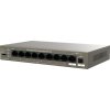 Tenda TEG1110PF-8-102W PoE+ AT switch 8xPoE 802.3af/at + Uplink RJ45 + SFP port, 92W, PoE+, fanless
