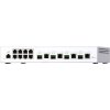 QNAP řízený switch QSW-M408-4C (12 portů: 8x Gigabit port + 4x 10G SFP+ / 10GbE kombo porty)