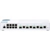 QNAP řízený switch QSW-M408-4C (12 portů: 8x Gigabit port + 4x 10G SFP+ / 10GbE kombo porty)