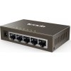 Tenda TEG1005D - 5x 10/100/1000 Mbps Kovový Switch, Fanless - bez ventilátorů, ochrana 6 kV