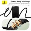 Baseus datový magnetický kabel Tungsten Gold USB-C/USB-C 1m 100W černý