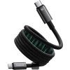 Baseus datový magnetický kabel Tungsten Gold USB-C/USB-C 1m 100W černý