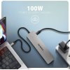 AXAGON multi USB-C hub 7in1 / HMC-7HX2 / PD 100W / 1xUSB-C / 2xUSB-A / 2xHDMI / RJ-45 / kabel 15cm