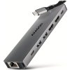 AXAGON multi USB-C hub 7in1 / HMC-7HX2 / PD 100W / 1xUSB-C / 2xUSB-A / 2xHDMI / RJ-45 / kabel 15cm