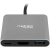 Natec multiport adaptér Fowler MINI USB-C PD, USB 3.0, HDMI 4K