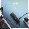 AXAGON multi 6in1 USB-C hub / HMC-6GLN / USB 3.2 Gen1 / PD 100W / 1x USB-C / 2x USB-A / HDMI / RJ-45 / 20cm