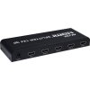 PremiumCord HDMI splitter 1-4 portů kovový s napájecím adaptérem, 3D, FULL HD