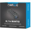 Natec Mantis 2 aktivní rozbočovač s funkcí nabíjení 4x USB 3.0 HUB, vypínač, napájecí adaptér