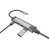 Natec multiport adaptér FOWLER GO HUB 5v1, 2X USB 3.0 HUB, HDMI 4K, USB-C PD, RJ45