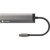 Natec multiport adaptér FOWLER SLIM HUB 4v1, 2X USB 3.0 HUB, HDMI 4K, USB-C PD