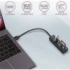 AXAGON HMA-CR3A, USB 3.2 Gen 1 hub, porty 3x USB-A + čtečka karet SD/microSD, kovový, kabel USB-A 20