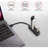 AXAGON HUE-M1A, 4x USB 3.2 Gen 1 MINI hub, kovový, kabel USB-A 20cm