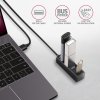 AXAGON MINI hub USB-A / HUE-M1AL / USB 3.2 Gen1 / 4x USB-A / kovové tělo / 1,2m