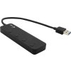 i-tec USB HUB METAL/ 4 porty/ USB 3.0/ tlačítko On/Off pro zapnutí a vypnutí/ kovový/ černý