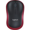 Logitech myš M185/ Bezdrátová/ Optická/ 1000dpi/ USB přijímač/ červená