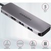 AXAGON hub USB-C / HMC-5 / USB 3.2 Gen1 / 1x USB-C / 2x USB-A / 1x HDMI / microSD/SD / 100W PD / 0,2m