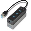 AXAGON HUE-S2B, 4x USB 3.0 CHARGING hub, micro USB nap. konektor, kabel USB-A 30cm