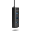 AXAGON HUE-S2B, 4x USB 3.0 CHARGING hub, micro USB nap. konektor, kabel USB-A 30cm